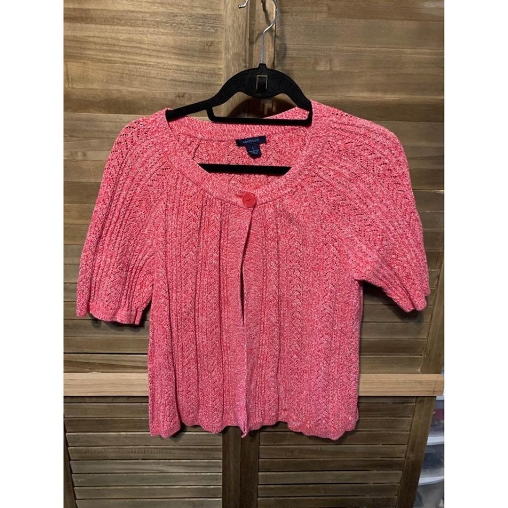 Westbound Red Cardigan Sweater Womens Size Large